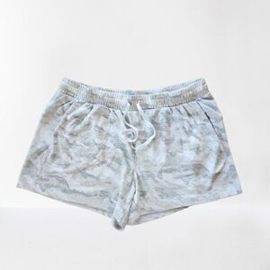 RBX Women's Light Gray Camouflage Print Elastic Waist Shorts Size XL